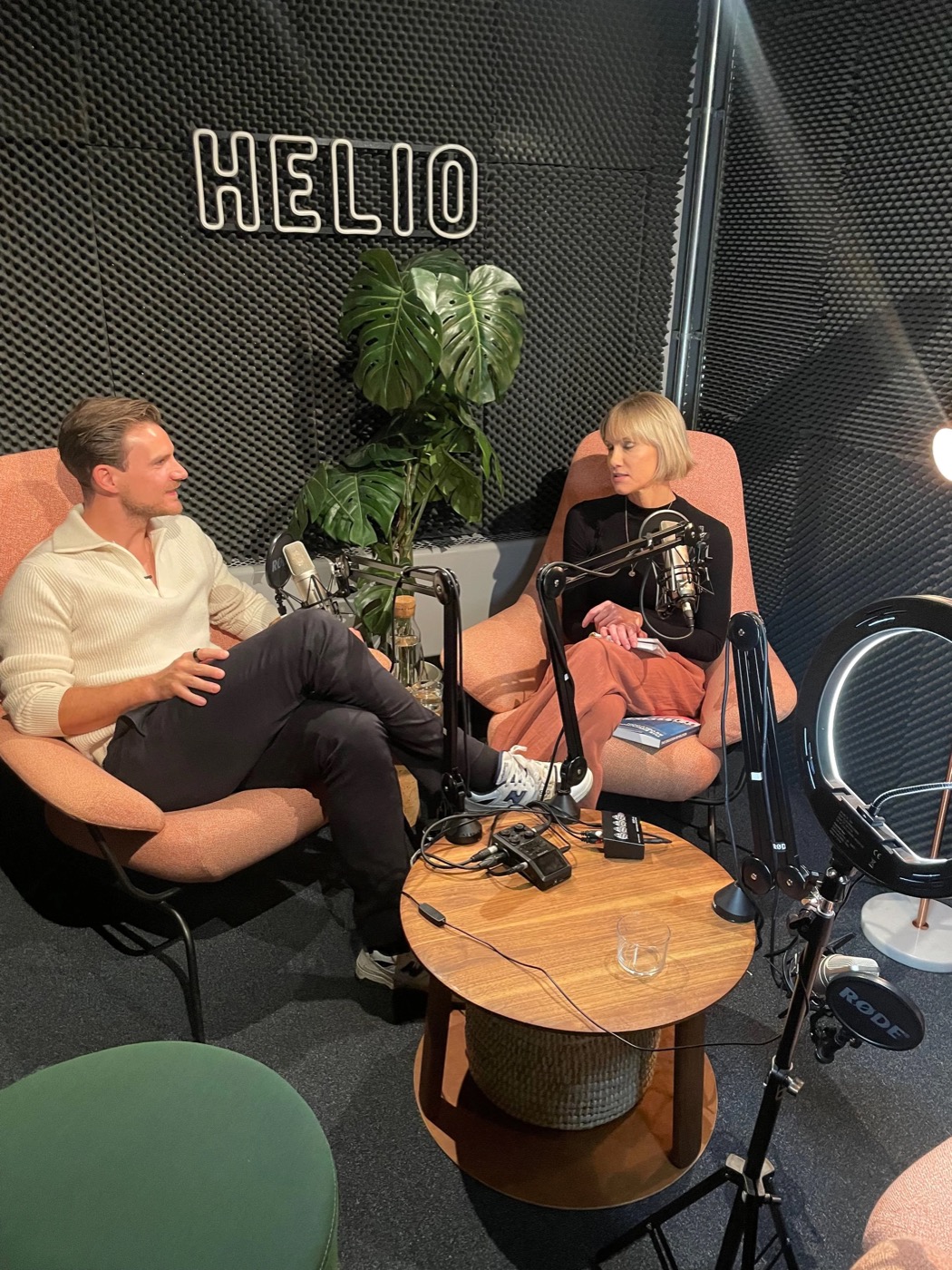 Johan Grönstedt in conversation during a recording